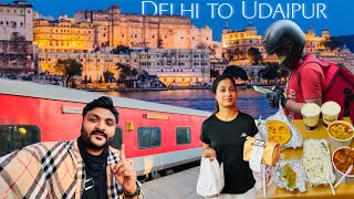 Delhi to Udaipur First Class Coupe Journey || Order Online Delicious Food in train at your seat