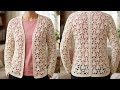 UNUSUAL💫💯 Crochet Women Sweater Cardigan Stitch pattern 😍 Super Easy Crochet New Stitch For sweaters