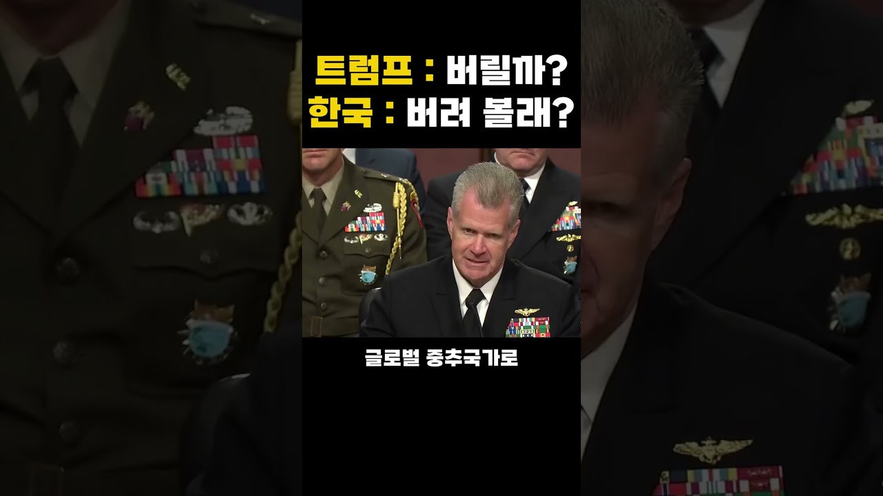 청문회에서 한국 가치 묻자 미국 4성 제독이 한 대답