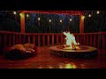 Rain & Fireplace Sounds 🌧️🔥 with Purring Cat 🐱 | Sleep Instantly (8 Hours)