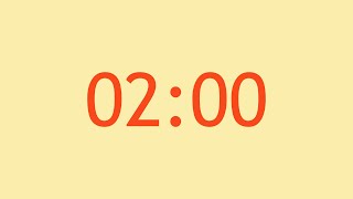2-Minute Countdown Timer | Light Tan × Reddish Orange