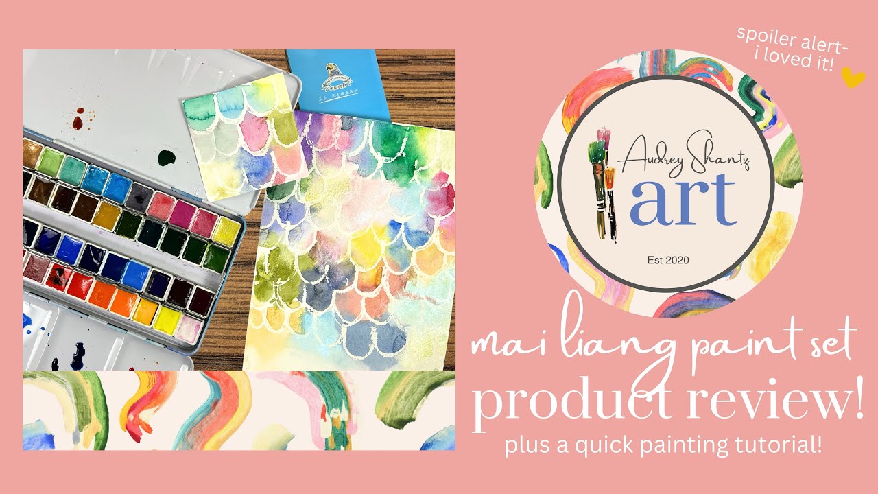 48 color Paint Set Product Review - Mai Liang Paint Set with Clipboard, Paints, & Watercolor Paper!