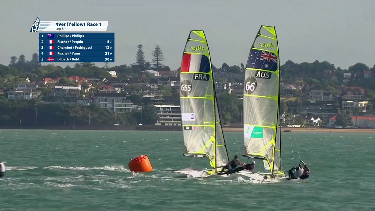 2019 Hyundai NZ 49er World Championships - Yellow Fleet, Kohi, Race #1