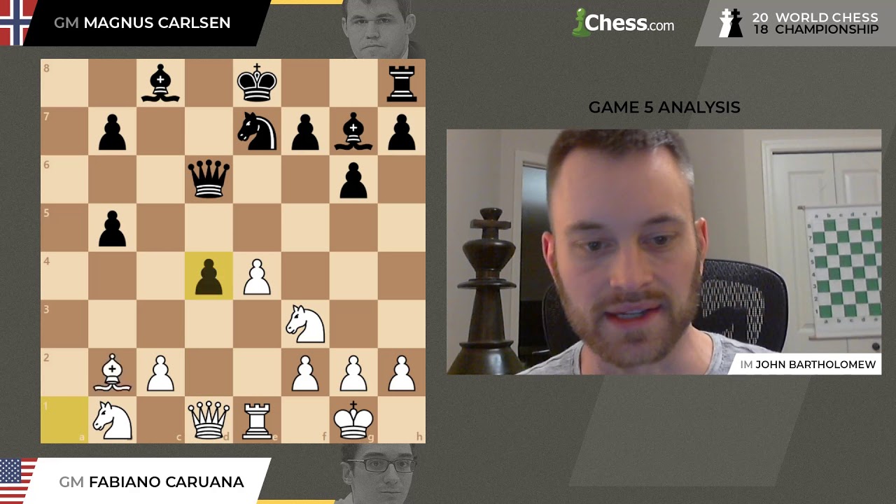 Magnus Carlsen weathers early Fabuano Caruana surprise in Game 5