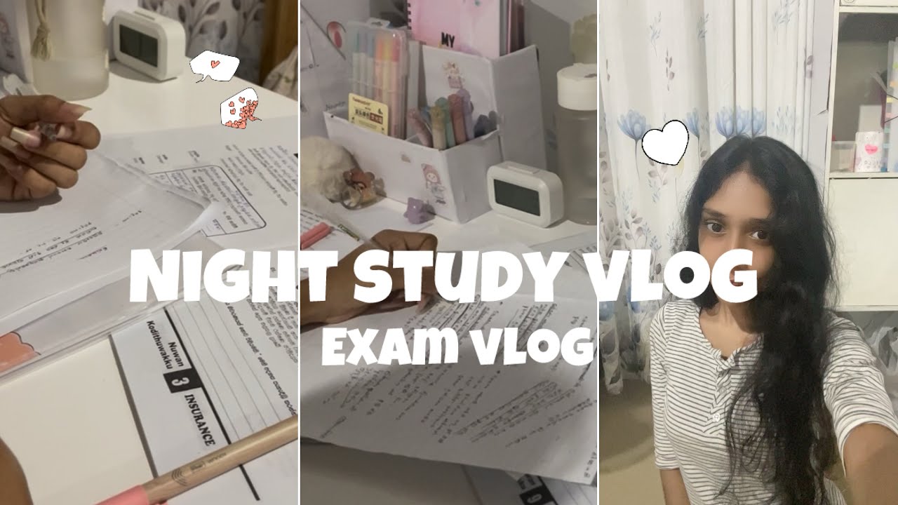 Night study vlog | Eaxm vlog | එක දවසින් විභාගයට පාඩම් කරමු ☺️🌷✨#studymotivation  #srilanka