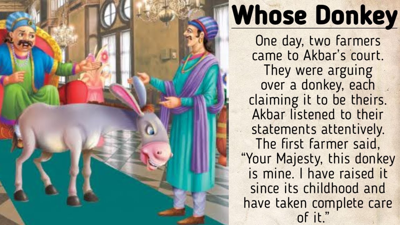 Akbar birbal Story| Whose Donkey Story |Akbar birbal ki kahaniyaa|short story in English|Moral story