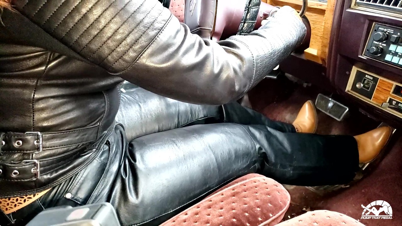 Mom Cold Starts & Drives Her Old Cadillac in her Vintage Leather Suit, Gloves & Boots // PTP #1384