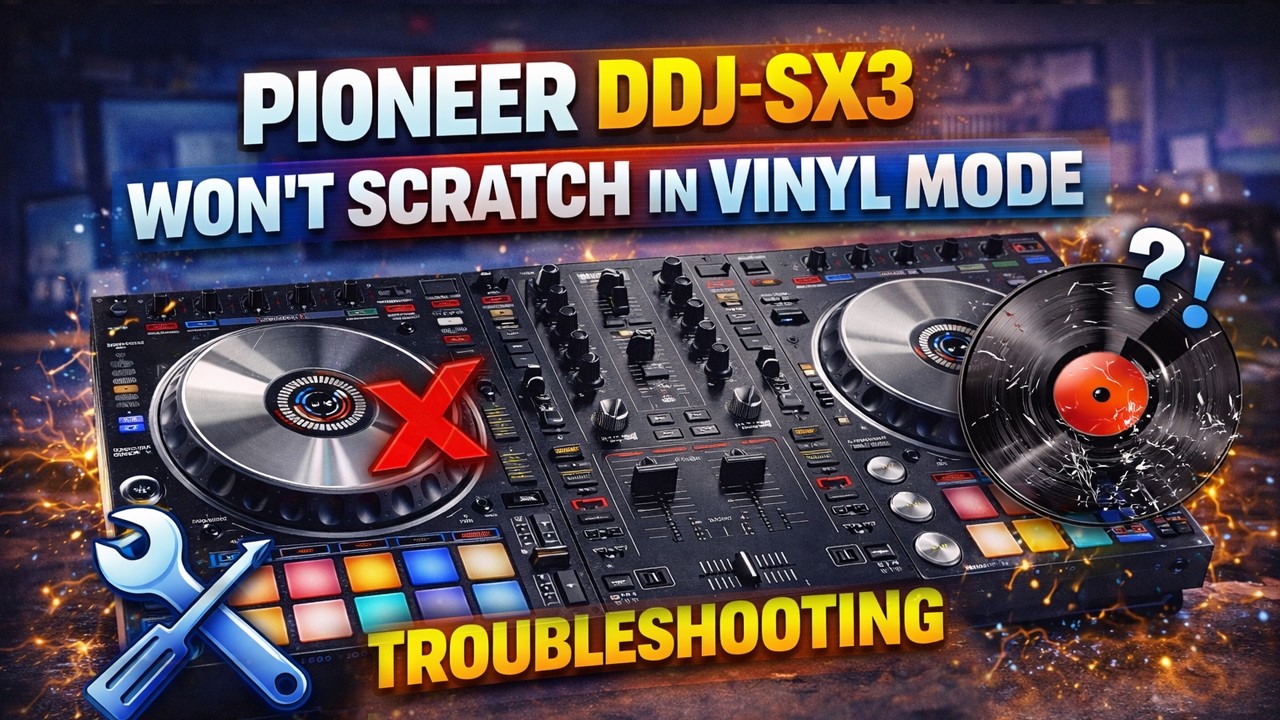 Pioneer DDJ SX3 won't Scratch in Vinyl mode troubleshooting - YouTube