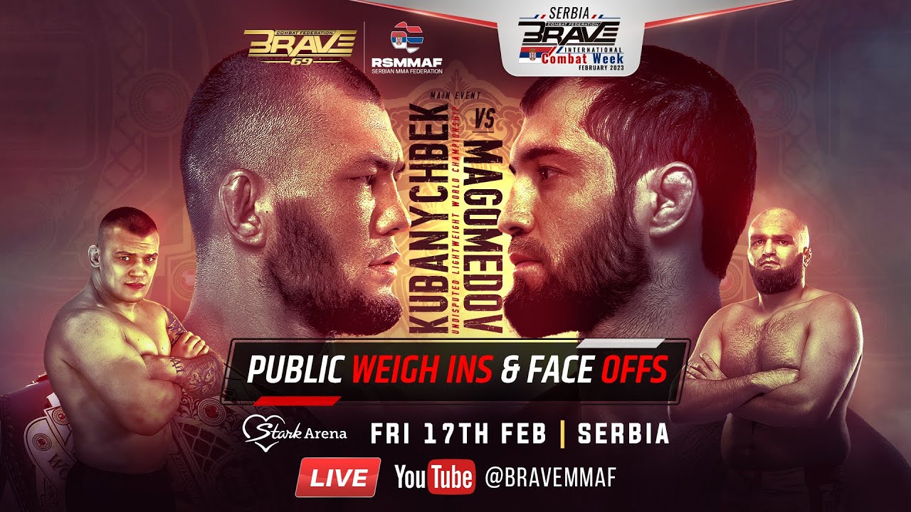 BRAVE CF 69 Official Face Off LIVE from Belgrade, Serbia FREE MMA Fights BRAVE TV BRAVE CF