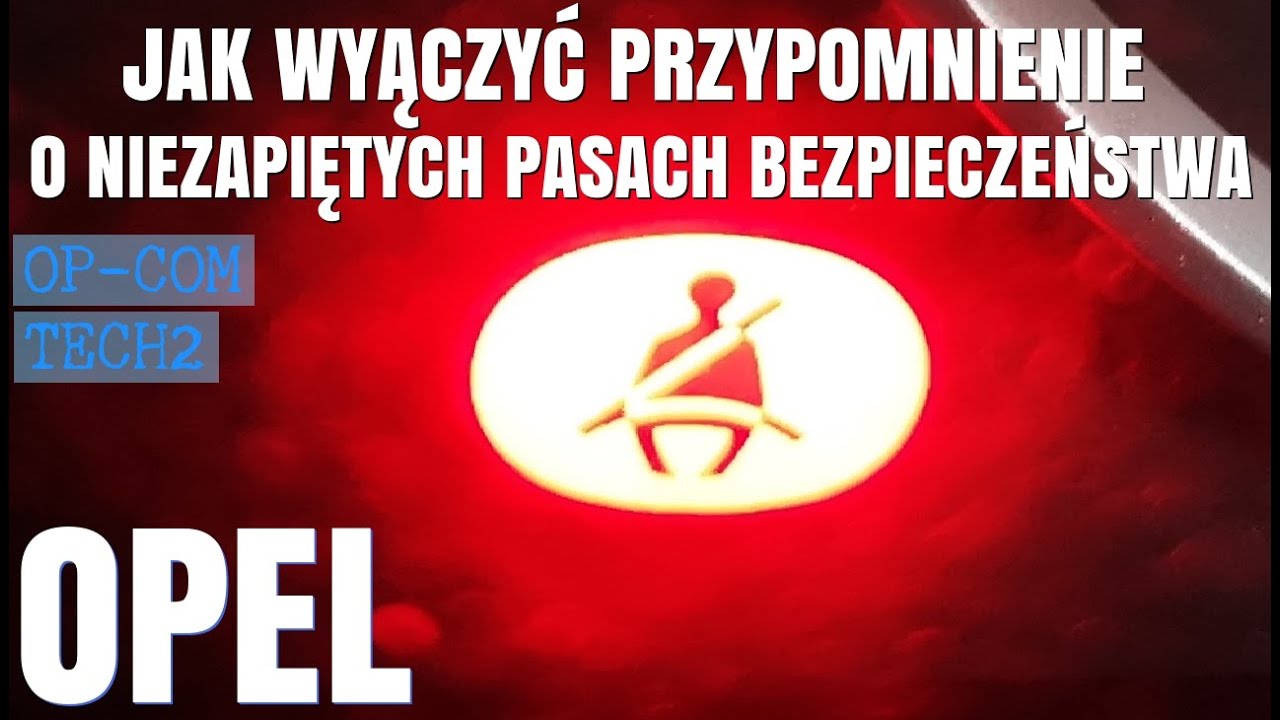 Opel - Jak Wyłączyć Przypomnienie O Niezapiętych Pasach Bezpieczeństwa - Youtube