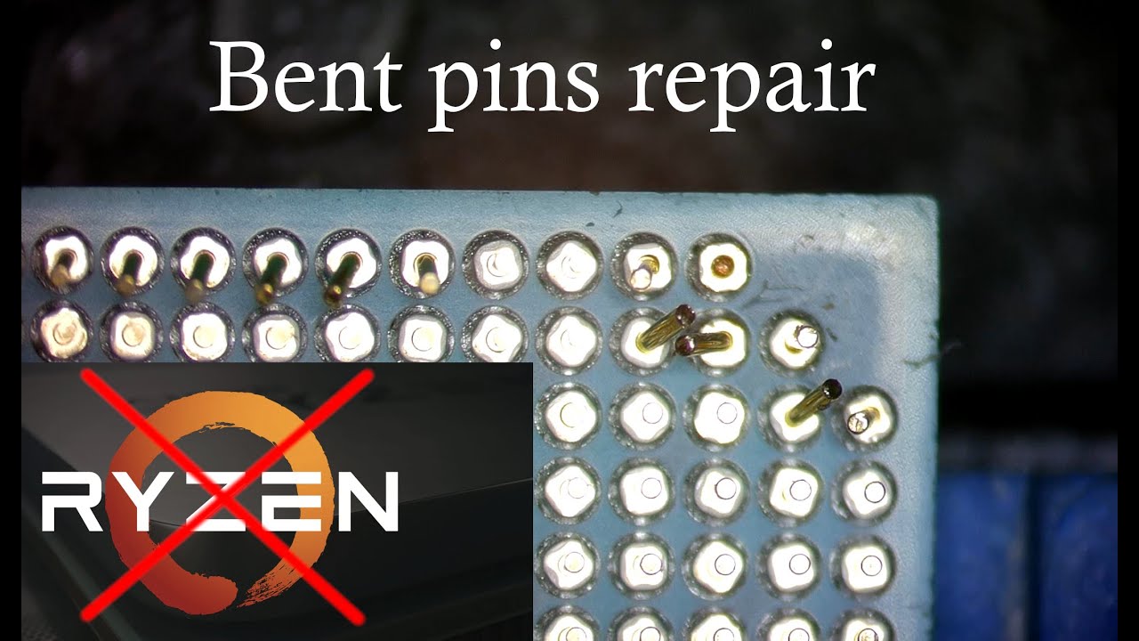 AMD Ryzen 3900x with bent and broken pins. Can it be fixed? - YouTube