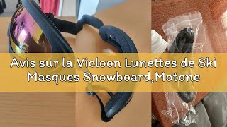 Avis sur la Vicloon Lunettes de Ski Masques Snowboard,Motoneige Moto Lunettes Ski Goggles Protection
