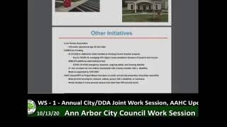 Ann Arbor City Council Work Session 10/13/20