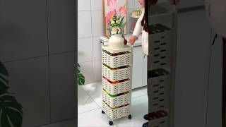 kitchen space save storage rack link in bio & quickly Not just that it is super storage track#viral