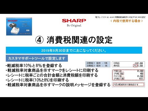 電子レジスタXE-A147 軽減税率(内税)対応【消費税関連設定 電子レジスタXE-A147 軽減税率(内税)対応【消費税関連設定