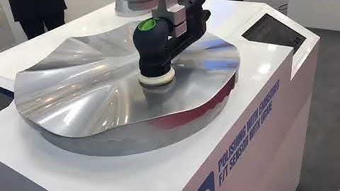 Polishing application at the Universal Robots stand at Hannover Messe | Cobots.ie