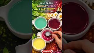 Mint Green, Burgundy Lipstick &amp; Daisy Yellow | Fresh Bloom ColorMix
