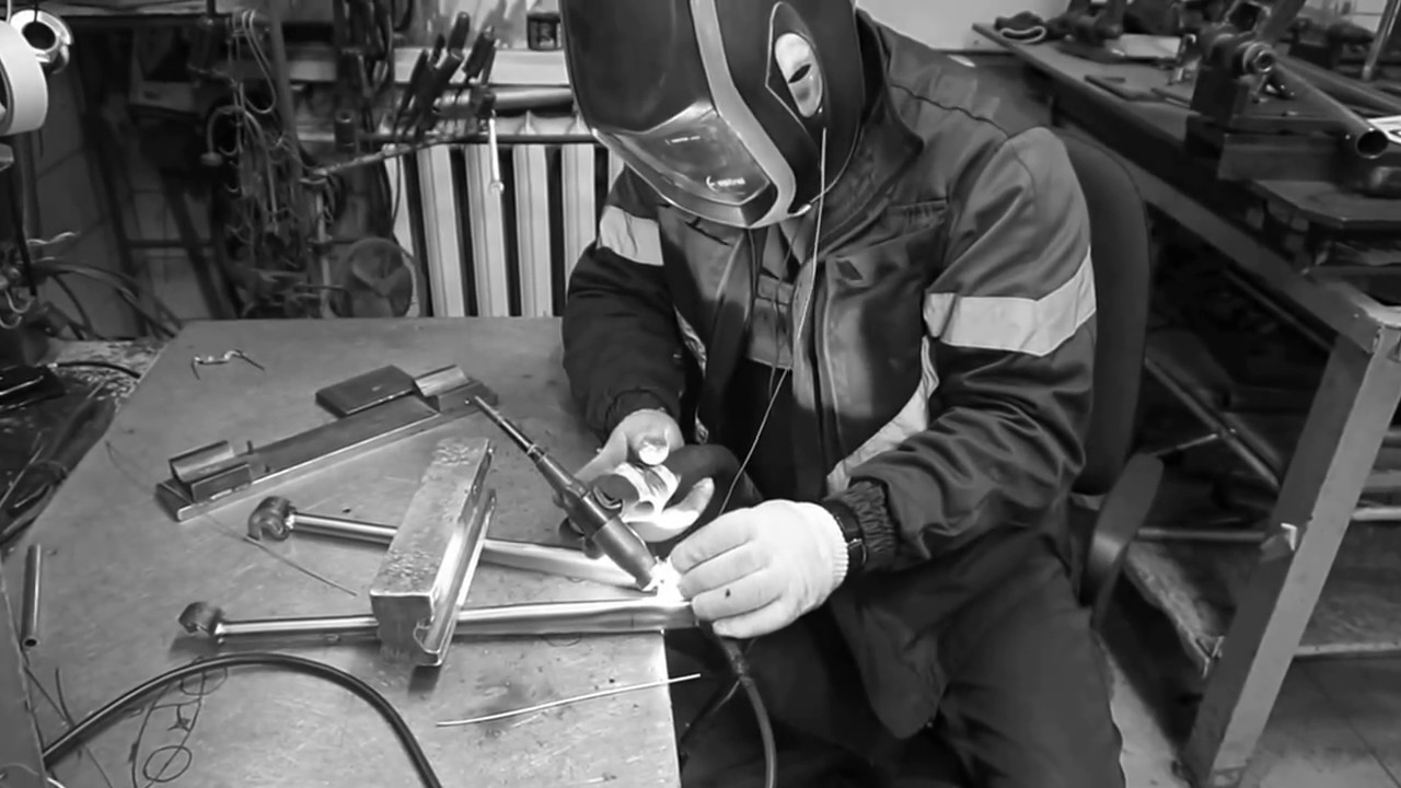 welding titanium bike frame