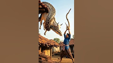 Python Attacks! Watch This Farmer Protect His Livestock! #animals #animalrescue #snake #snakeattack