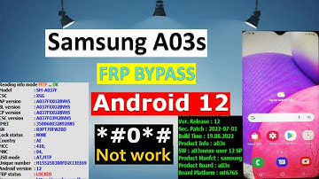 Samsung A03s android 12Frp Bypass | Sam A037f 12 frp unlock  New Method 2023 CM2 | A03s frp 100% ok