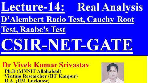 Lec-14|| Real Analysis/Infinite Series,  ||Study material of  CSIR NET GATE SLET B.Sc. M.Sc.