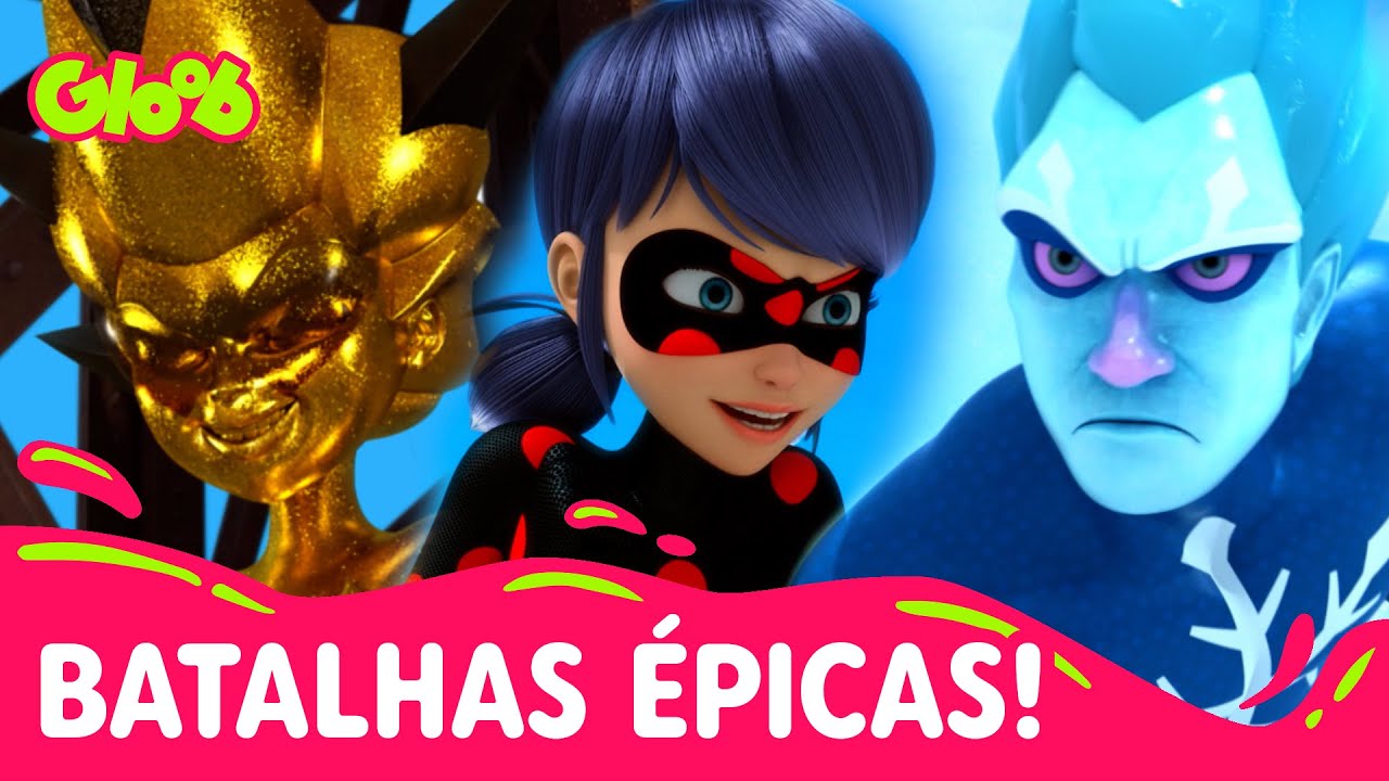 RAINHA DA MODA, FROZER E DIA DOS HERÓIS! | TOP LUTAS MIRACULOSAS | MIRACULOUS 2ª TEMP. | Mundo Gloob