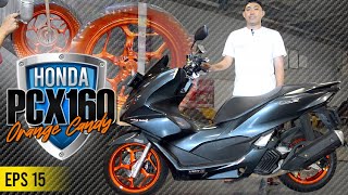 Surya Painting Bogor : Honda PCX160 cat velg orange candy