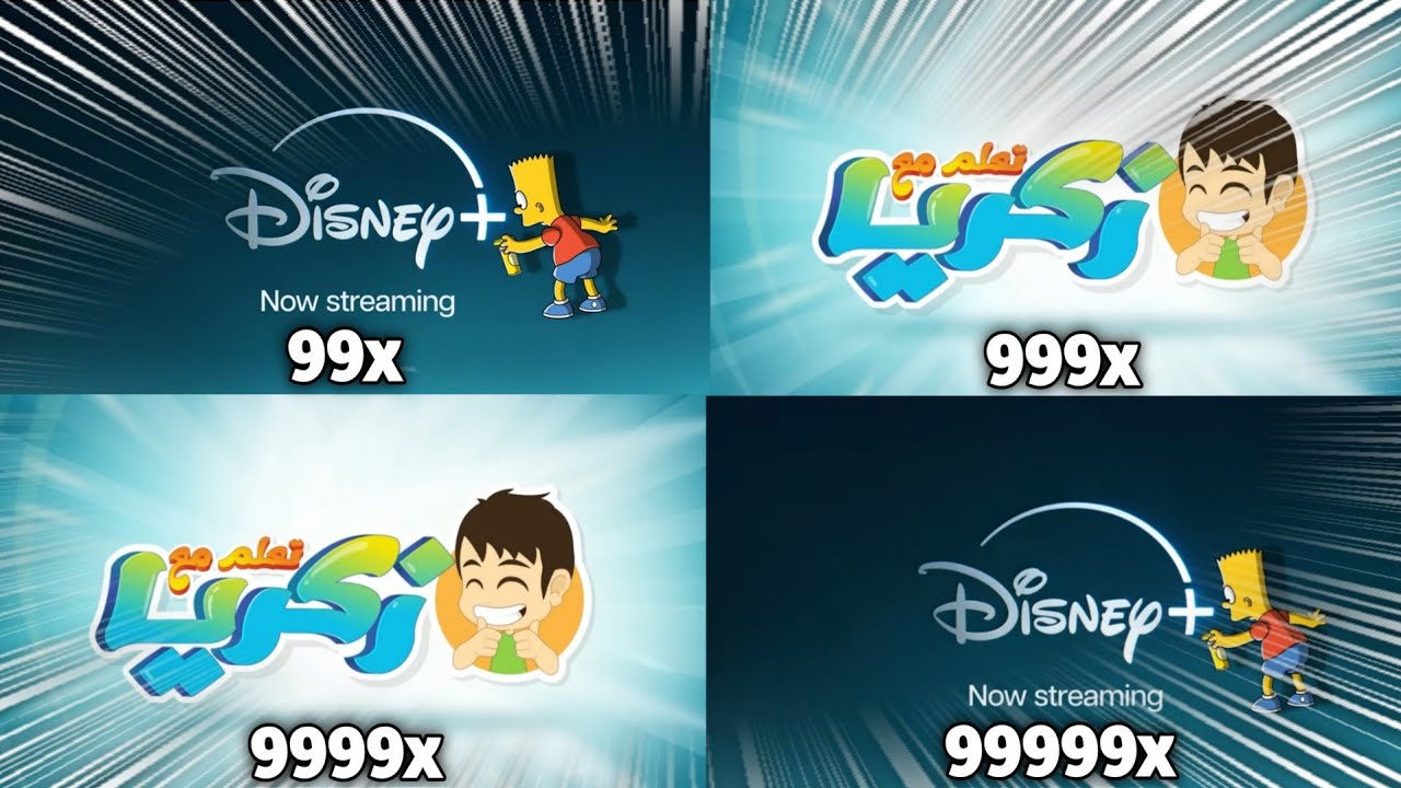 Disney Plus Simpsons + Learn With Zakaria Intros Combined at 999999x Speed!