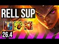 RELL & Tryndamere vs LEONA & Sivir (SUP) | 9k gold comeback, 16K damage | NA Master | 26.4