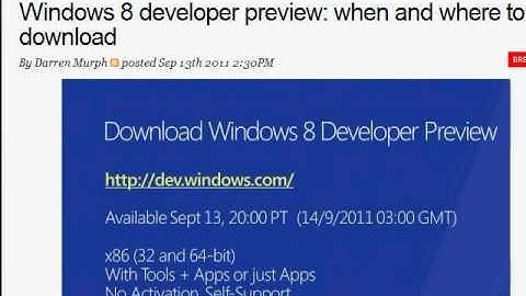 Windows 8 Dev Version coming out tonight!