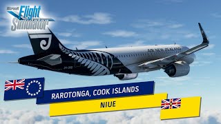  MSFS World Tour 236 // Rarotonga, Cook Islands [NCRG]  Niue [NIUE] // A20N