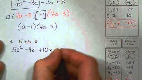 Algebra I - McDonell 9.6a Notes Part 2