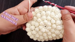 ابسط طريقة لحياكة دائرة بغرزة الفيشارة كروشيه بنمط جد سهل لعمل طواقي وشنط روعة Easy Crochet Patterns