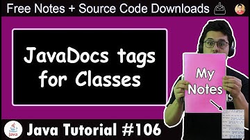 Javadocs: Tags for Documenting Classes