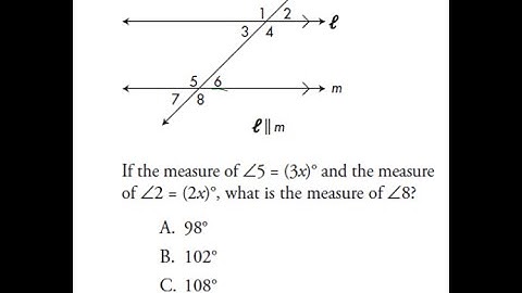 GED Practice - Angles - Supplementary/Complementary