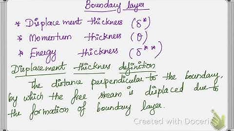 Derivations of boundary layer