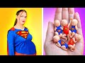 SUPERHERO INSIDE MY MOM! Funny Pregnancy Struggles &amp; Superhero Hacks by Zoom GO!