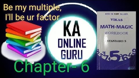 STD-5#Subject-Maths#Chapter-6#Be MY Multiple, I Will Be Your factor#page no. 77&78#EnglishMedium#