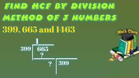 Find HCF by Division Method in Urdu, HCF by Division Method of 3 Numbers