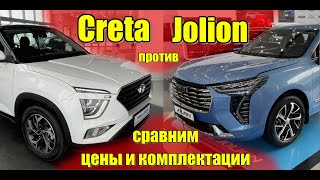 HAVAL Jolion против HYUNDAI Creta. Сравним цены и комплектации.