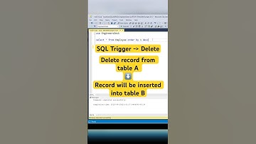 SQL Triggers - store your deleted records in to History table #shorts #coding #sql #sqlqueries