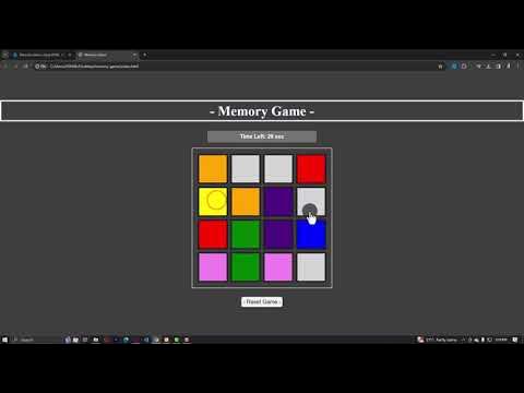 Memory Game Using HTML, CSS, and JavaScript with Source Code - YouTube