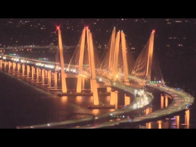 Gov Mario M Cuomo Bridge Lit Orange In Support Of People With Developmental Disabilities