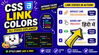 CSS Hyperlink Color Tutorial | Normal, Hover, Visited, Active States | IT WALA | HINDI-हिंदी