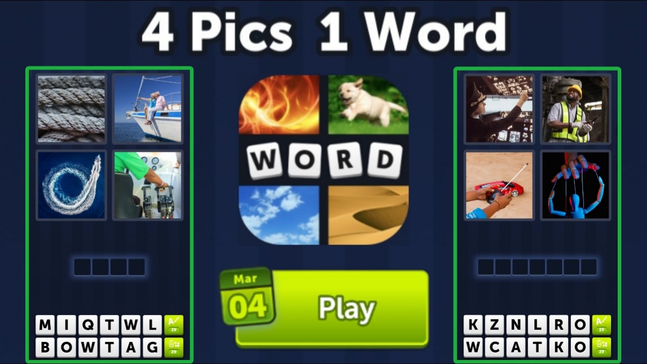 4 Pics 1 Word Daily Puzzle Answers March 4, 2026 - YouTube
