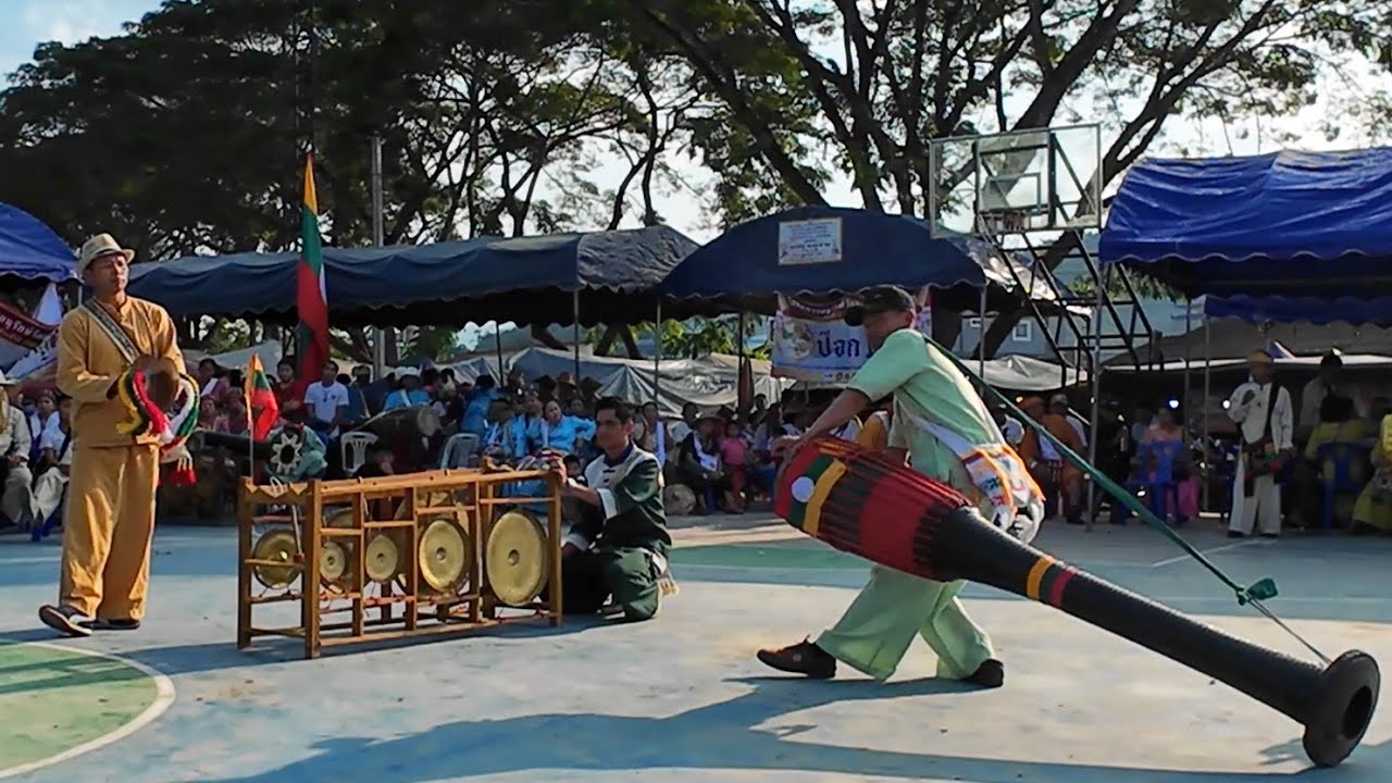 ลีลาการตีกลองยาวไทใหญ่ ในงานปอยปีใหม่ไตย 2566 ต.เทอดไทย จ.เชียงราย / ပွႆးႁပ်ႉတွၼ်ႈပီမႂ်ႇတႆး  2118 ၼိ