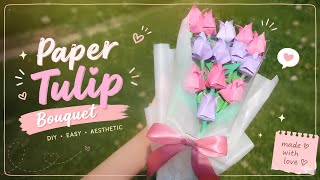 Easy Paper Tulip Bouquet 🌷 | @ShanzayCreativeCorner 