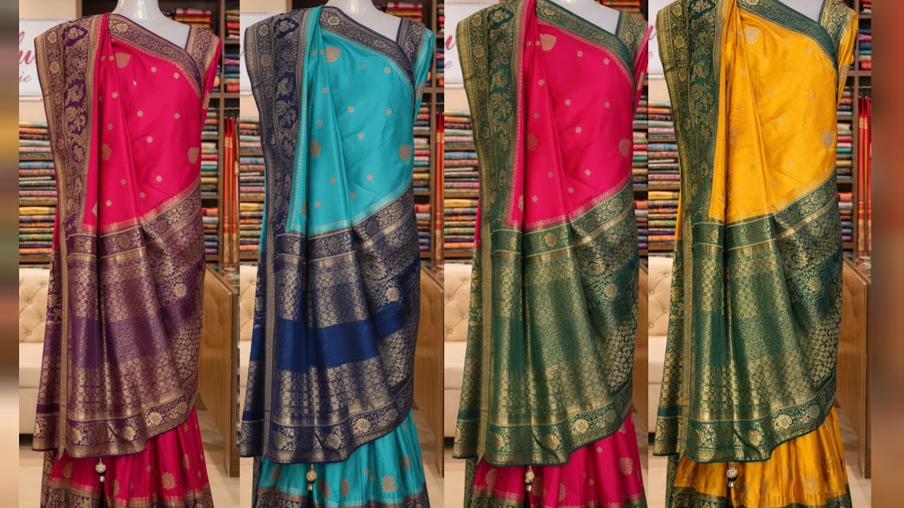 Luxury Dola Silk Sarees 🌸 Latest Dola Premium Silk Saree Designs 💫 | Shalu Boutique💖#DolaSilkSaree