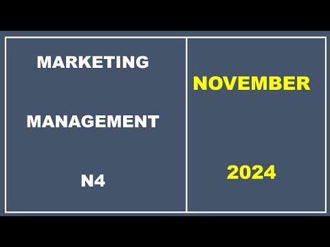 MARKETING MANAGEMENT N4 NOVEMBER 2024 QUESTION 7