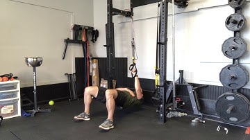 Single arm inverted TRX row
